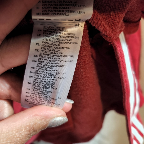 Adidas Hoodie Sweatshirt With Splits On Side - Picture 10 of 11